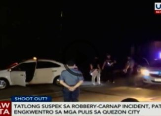 Tatlong suspek sa Robbery-Carnap incident, patay sa engkwentro